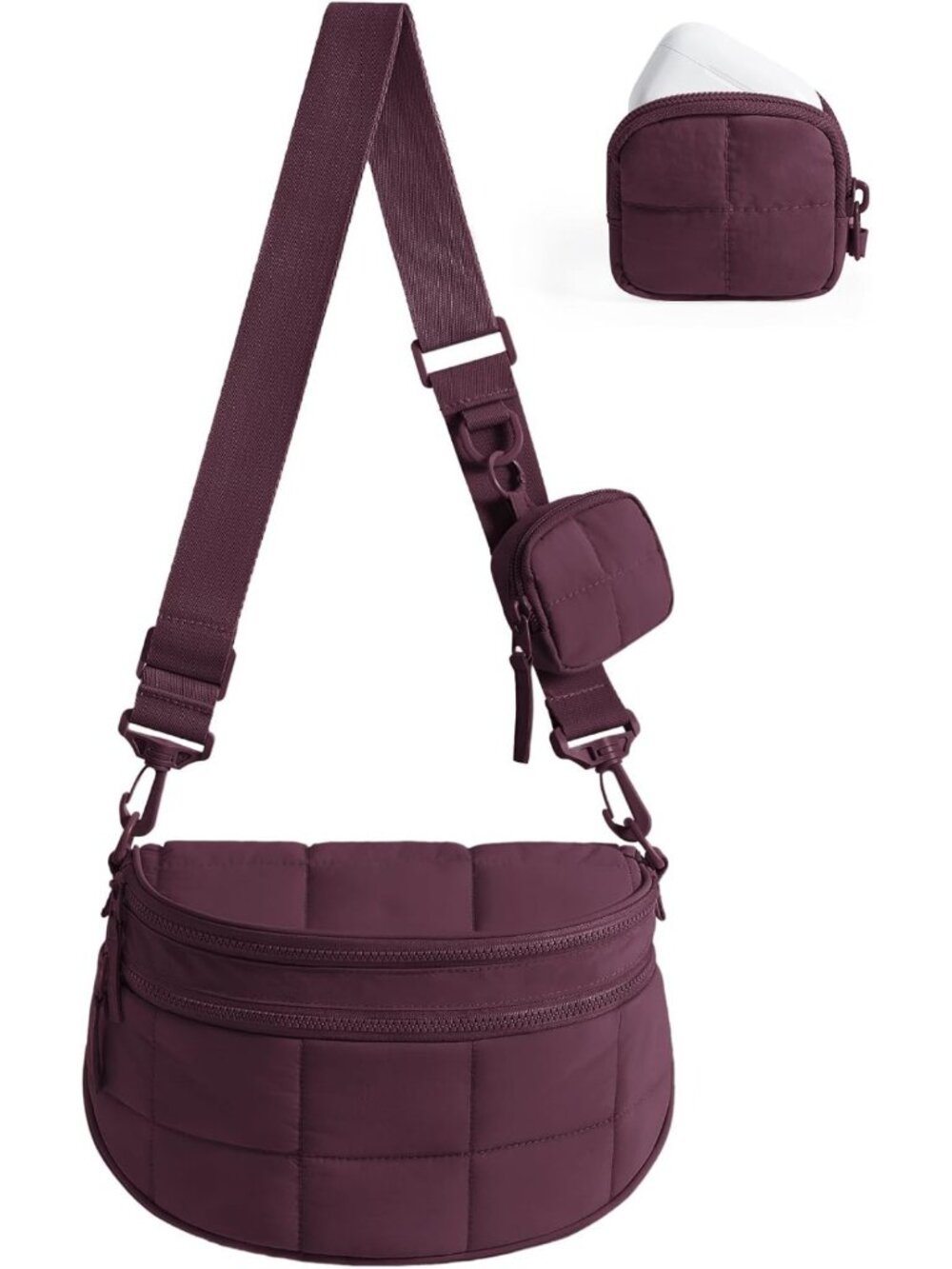Cute Puffer Crossbody Bum Bag for Women, Stylish & Functional Travel Pouch